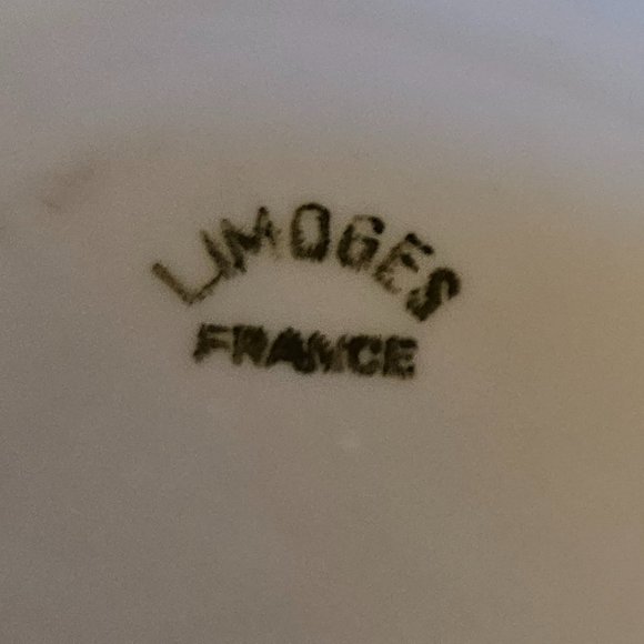 white shaped heart dish Limoges France - Picture 5 of 5